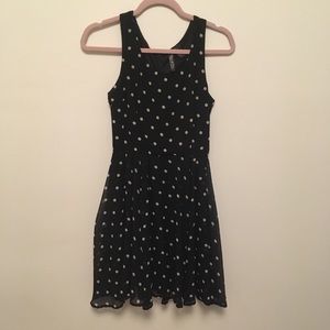 Black and white polka dot dress